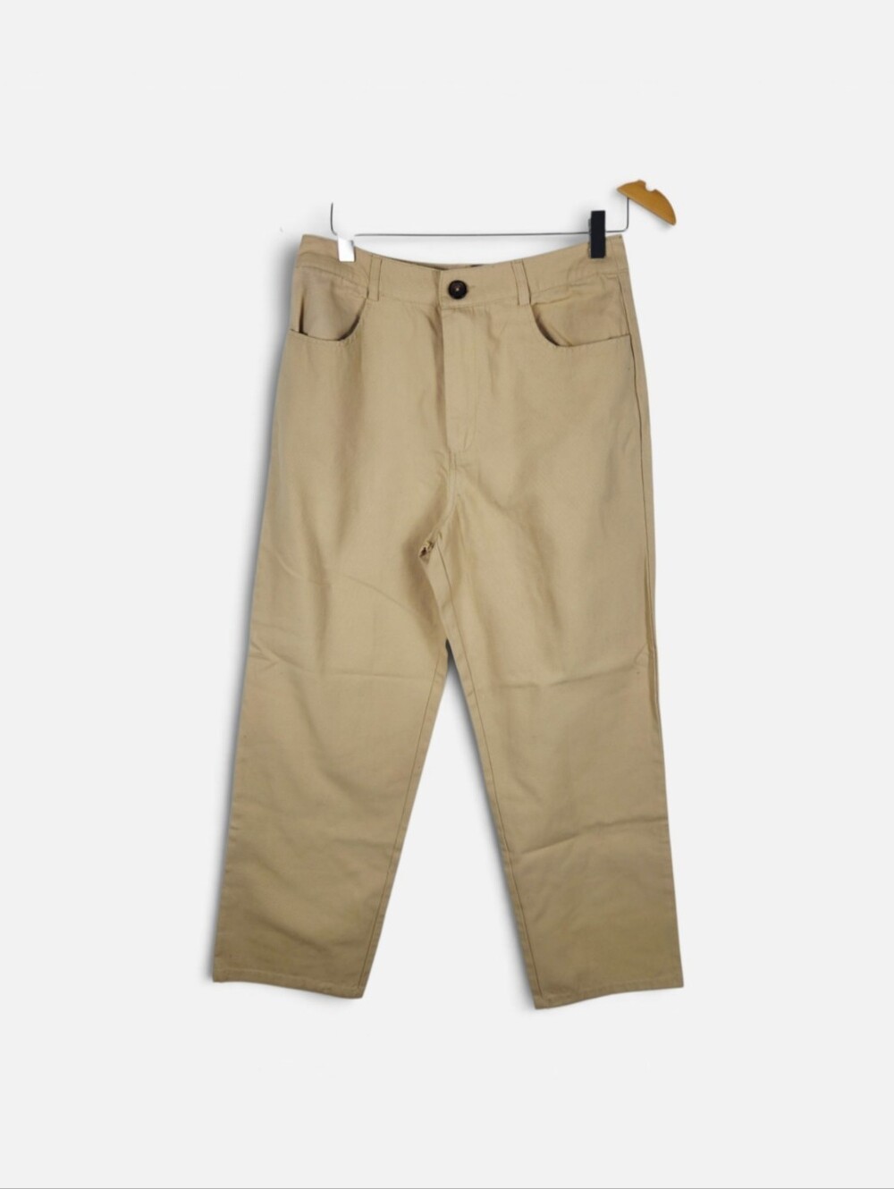 Forever 21 Women's Cropped Straight-Leg Pants - Beige